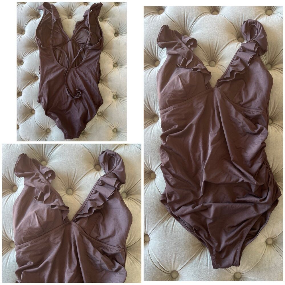 Gap womens Ruffle Tummy Control one Piece Swimsuit Small